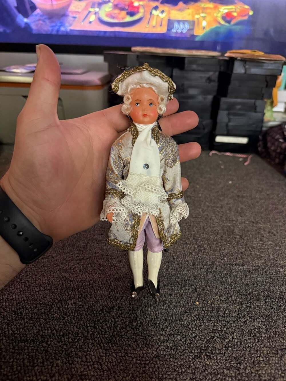 Vintage European Cavalier Style Costume Doll in Baroque Attire
